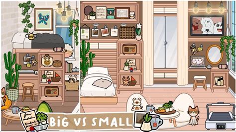 Toca Life World New Aesthetic Big Vs Small Bedroom Design Makeover🍑🌿