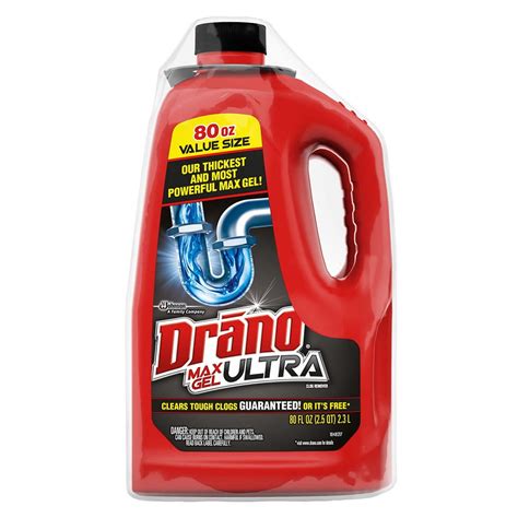 Drano Max Gel Drain Clog Remover And Cleaner For Shower Or Sink Drains