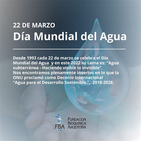 22 de marzo Día Mundial del Agua FBA