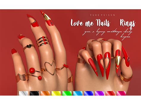 Second Life Marketplace Pure Poison Love Me Rings And Nails Unpack