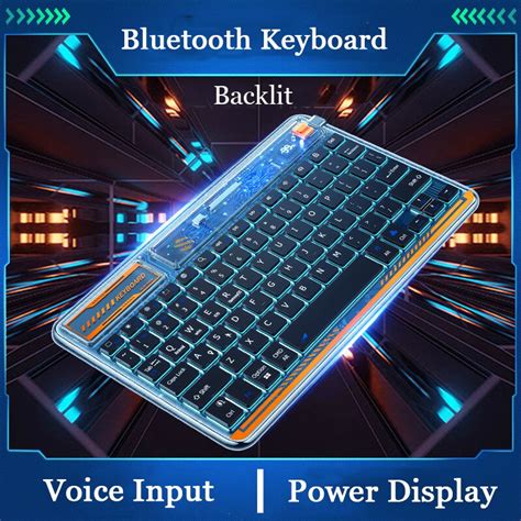 Teclado Inal Mbrico Bluetooth Con Entrada De Voz Tipo C Teclado