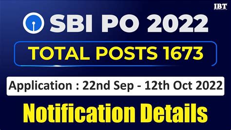 Sbi Po 2022 Notification Out Youtube