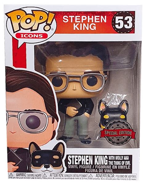 Funko Pop Icons Stephen King 53 Stephen King With Molly New Mint Condition