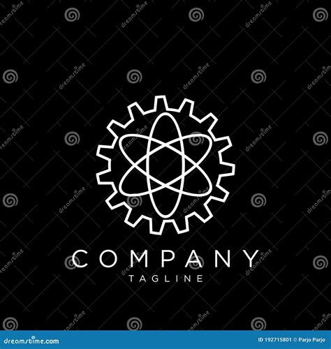 Science Gear Logo Design Vector Icon for Company Stock Illustration - Illustration of flat ...