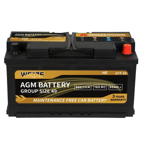 Weize Platinum Agm Battery Bci Group V Ah H Size Automotive