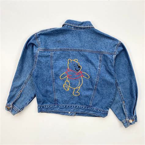 90s Winnie The Pooh Denim Jacket Age 8 10 Little Red Cactus