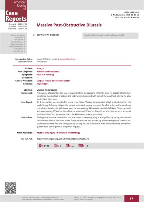 (PDF) Massive Post-Obstructive Diuresis