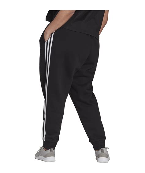 Adidas Essentials 3 Stripes Fleece Hose Plus Size Damen Schwarz