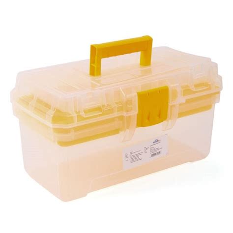 Homepro Hualei Tool Box Plastic With Tray Clear 12inch W305xd17xh145 Cm