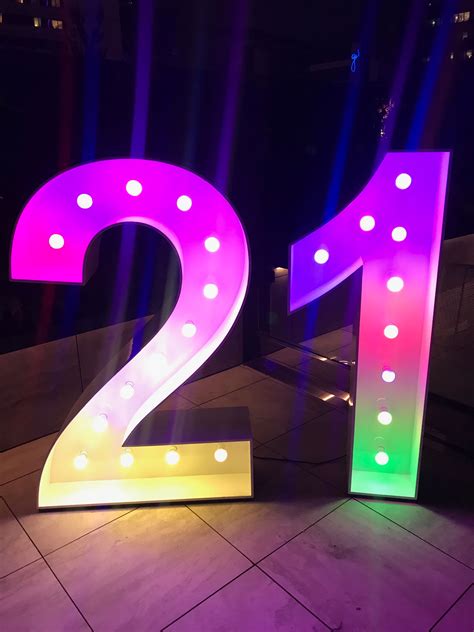 1 2m Tall Light Up Numbers Available For Hire Birthday Numbers 21st Birthday Light Up