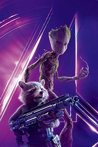 Postere Official Rocket Raccoon And Groot Avengers Infinity War