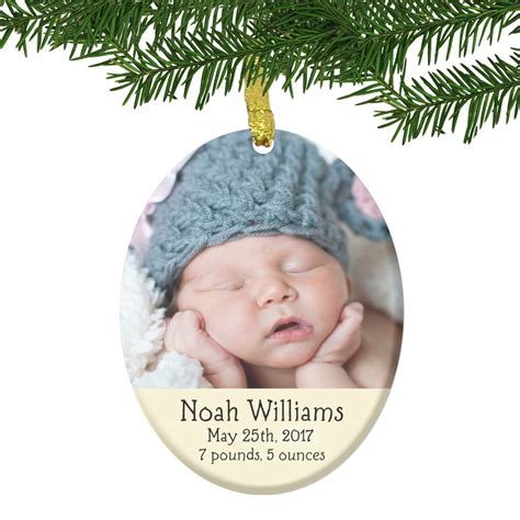 Personalized-Glass-Baby-Birth-Photo-Ornament-12384_li | Memorable Gifts Blog | Personalized ...