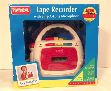 Playskool Cassette Tape Recorder Player Sing Along Single Microphone 1995 3 1786335152