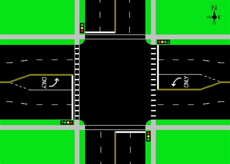 Traffic Intersection Diagram Template