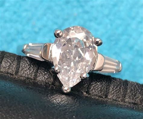 2 Ct Classic Pear-Shaped Engagement Ring with Tapered… - Gem