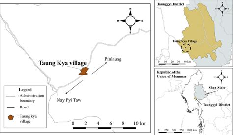 A Map Showing The Location Of Taung Kya Download Scientific Diagram