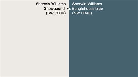 Sherwin Williams Bunglehouse Blue Vs Snowbound Side By Side Comparison