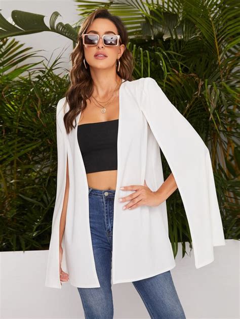 Shein Privé Open Front Cape Blazer Shein Usa