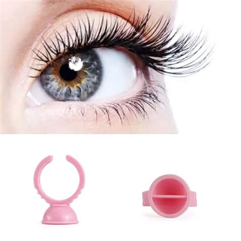 100pcs Eyelash Extension Glue Rings Adhesive Eyelash Pallet Eyelash