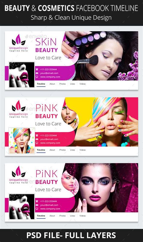 Stunning Beauty Cosmetics Facebook Cover Template