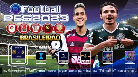 link direto EFOOTBALL PES 2023 PPSSPP leve 400mb c Brasileirão e