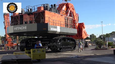 Moving A 550 Ton Hitachi Ex5600 Face Shovel Youtube