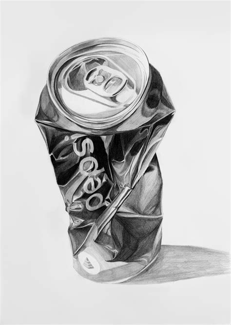 Crushed Soda Can Drawing