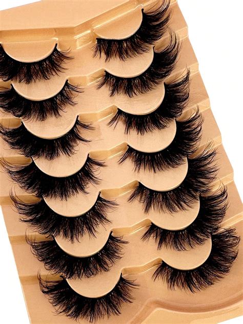 New Arrival 7 Pairs Cat Eye 3d Natural False Eyelashes 5d Wispy Cross