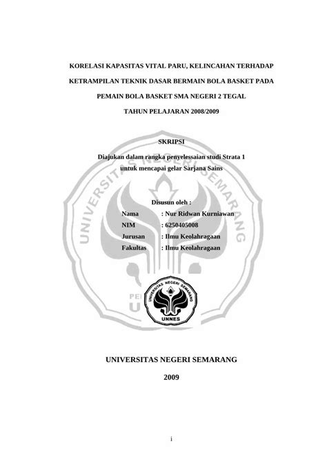 PDF KORELASI KAPASITAS VITAL PARU KELINCAHAN Lib Unnes Ac Id 2499 1