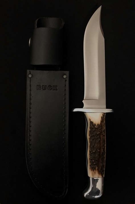 Rare BUCK Custom Shop STAG 124 Frontiersman Knife -LEROY REMER ...