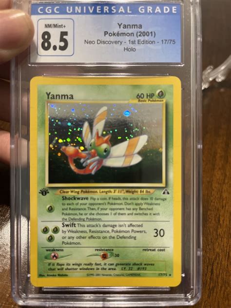 Pok Mon Tcg Yanma Neo Discovery Holo St Edition Holo Rare Cgc