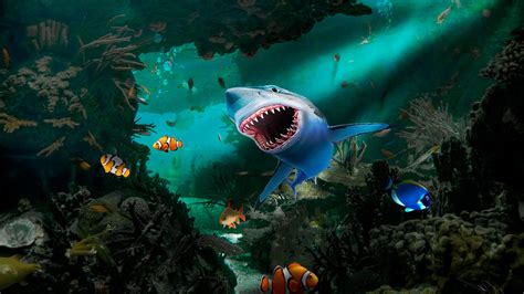 Download Sea Cove Clownfish Fish Shark Great White Shark Artistic