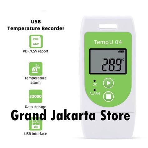 Jual Data Logger Temperature Tzone TempU04 Logging Recorder PC Loger