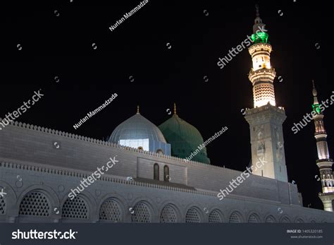 masjid nabawi night images stock  vectors shutterstock