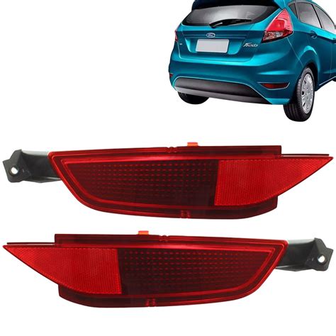 Par Refletor Traseiro New Fiesta Hatch 2013 2014 2015 2016 2017 2018 2019