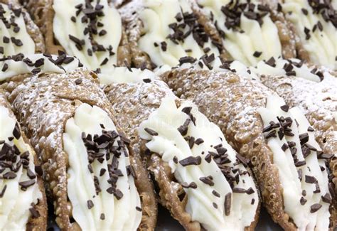 Cannoli Typischer Sizilianischer Kuchen Palermo Und Sizilien In Italien