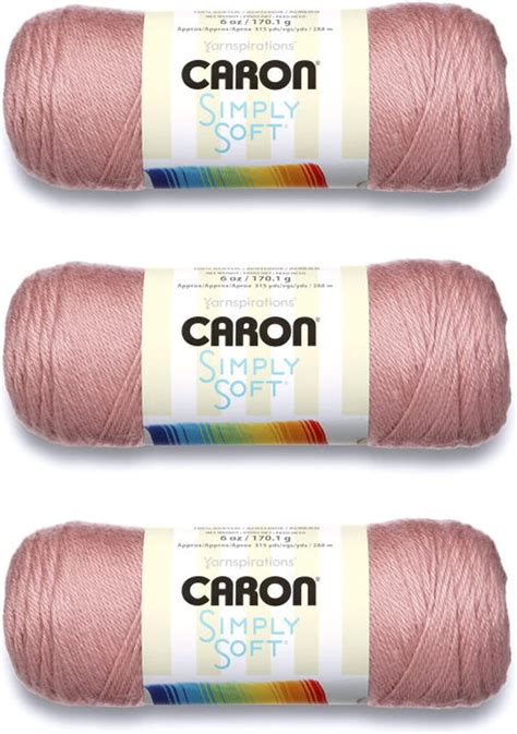 Caron Simply Soft Yarn Solids 3 Pack Victorian Rose