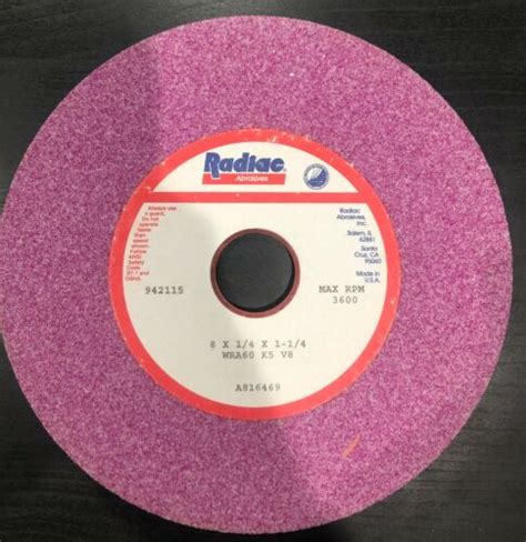 Radiac 8x 14x 1 14 Wra60 K5 V8 Ruby Surface Grinding Wheel Ebay