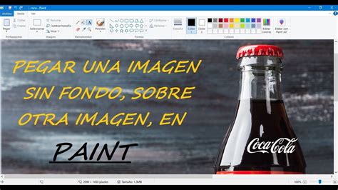 Pegar Una Imagen Sin Fondo Sobre Otra En Paint En Min Youtube