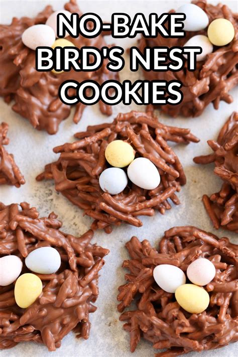 No Bake Chocolate Bird Egg Nest Cookies Recipe Fun Kid Recipe