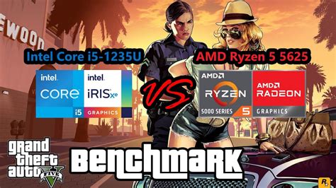 Intel Core I U Vs Amd Ryzen U Grand Theft Auto V Benchmark