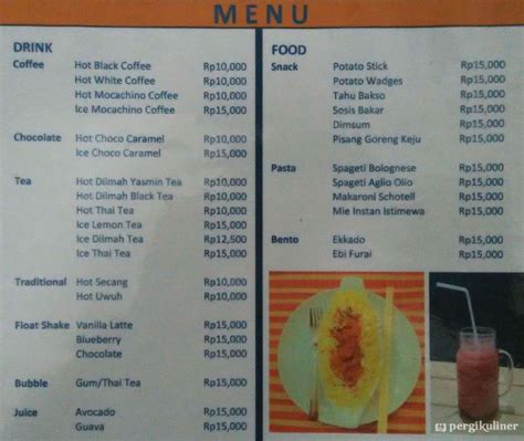 Selalu Diperbarui Menu Bond Cut And Cafe Beji Depok