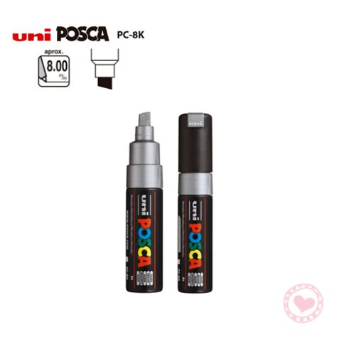 Uni POSCA Marcador PC 8K Plata MUMI