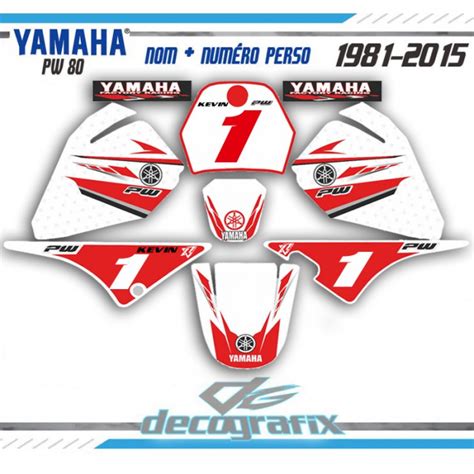 Kit Deco Rouge Piwi Pw Moto Yamaha Decografix Fr Qualite