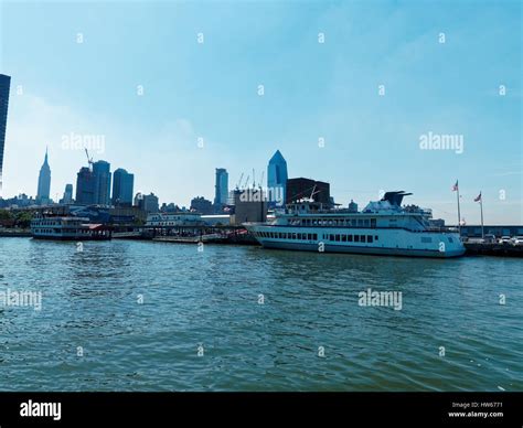 New York City skyline form the harbor Stock Photo - Alamy