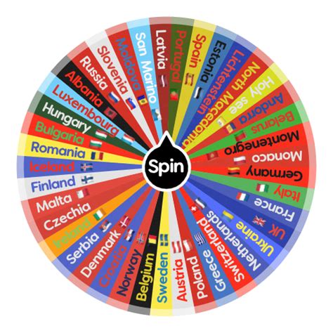 Countries In Europe Spin The Wheel Random Picker