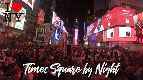 ⁴ᴷ⁶⁰ Walk In New York City Times Square By Night Youtube