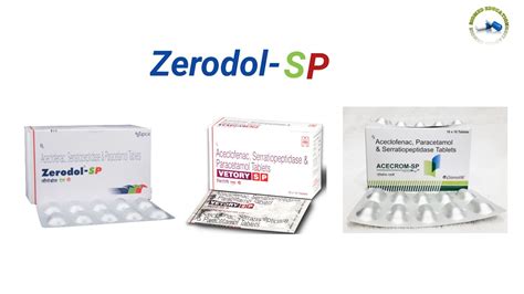 Zerodol Sp Tablet Aceclofenac Paracetamol Serratiopeptidase