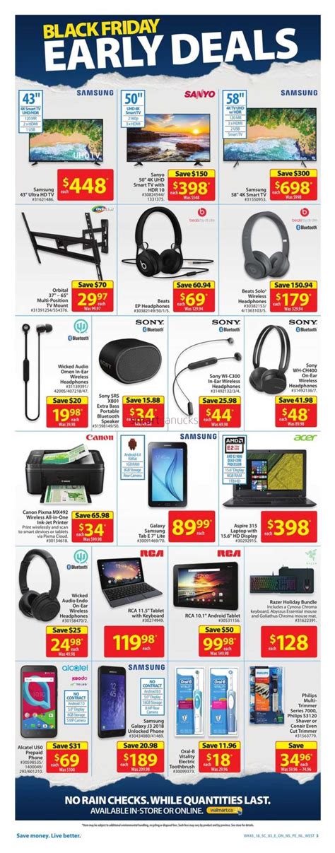 Walmart Black Friday Early Deals Flyer November 15 to 21