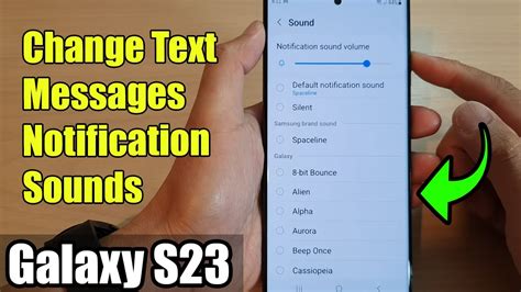 Galaxy S S How To Change Text Messages Notification Sounds Youtube